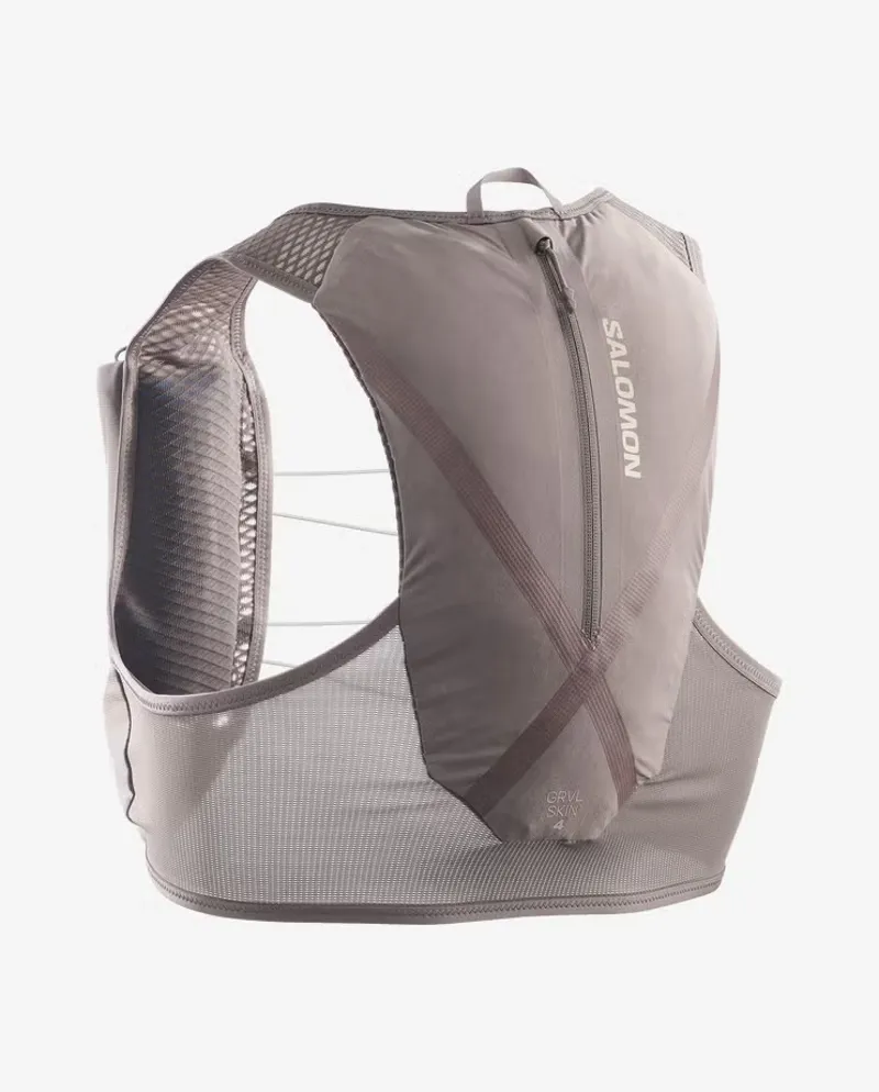 Salomon Gravel Skin 4 Unisex Running Vest in Iron/Silver Cloud